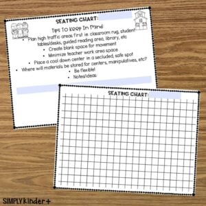 Free Editable Back to School Seating Chart