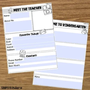 Back to School Meet the Teacher, classroom Info