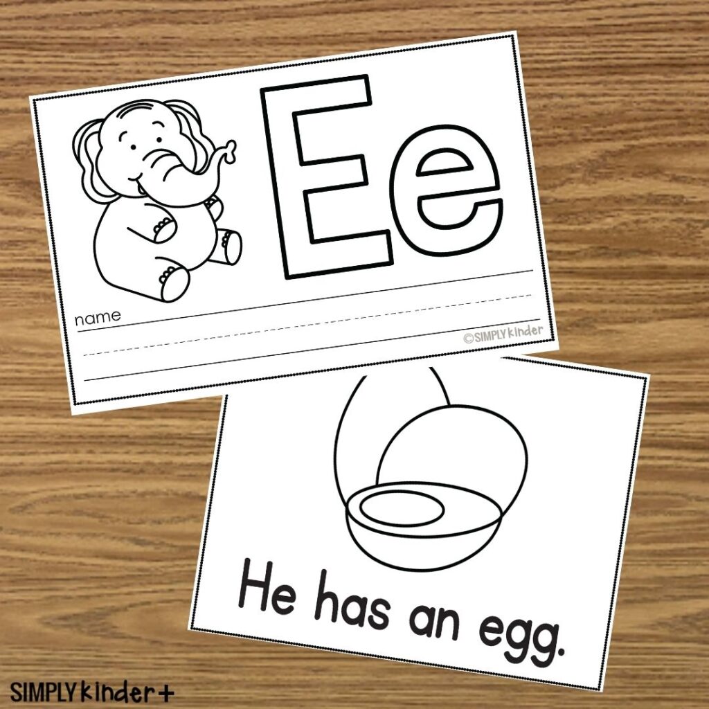 Letter E Predictable Books - Simply Kinder Plus