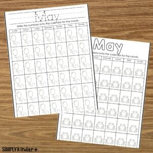May Calendar Printables - Simply Kinder Plus