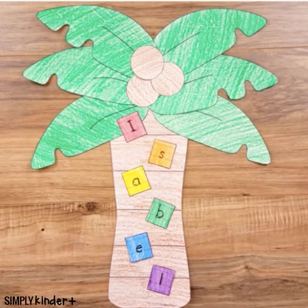 Palm Tree Name Craft Simply Kinder Plus