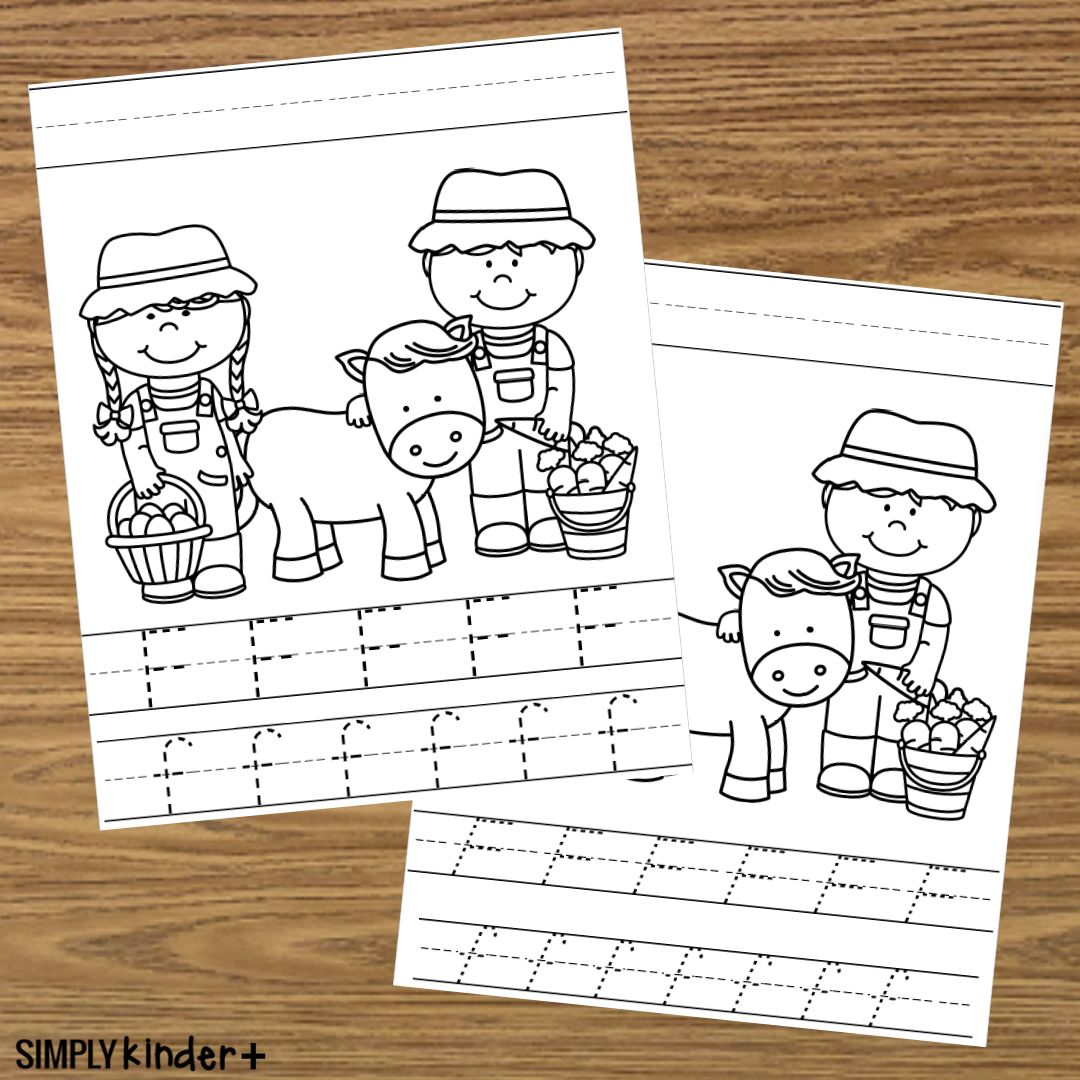 Letter F Write the Letter Picture Page Simply Kinder Plus