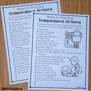 Back to School Independence At-Home Free Flyer