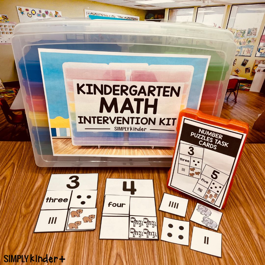 Number Puzzle Intervention Kit Activity Simply Kinder Plus