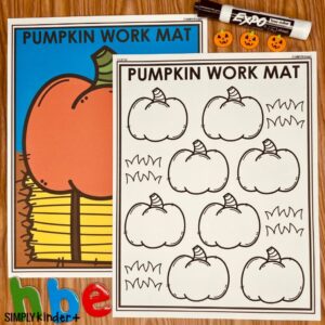 Pumpkin Word Work Mat Phonics Activity