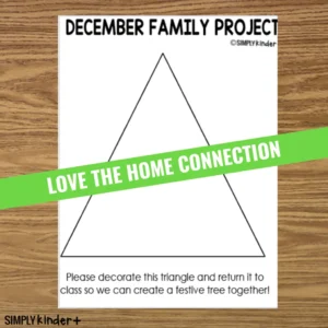 Free Family Engagement Activity- December Tree Project