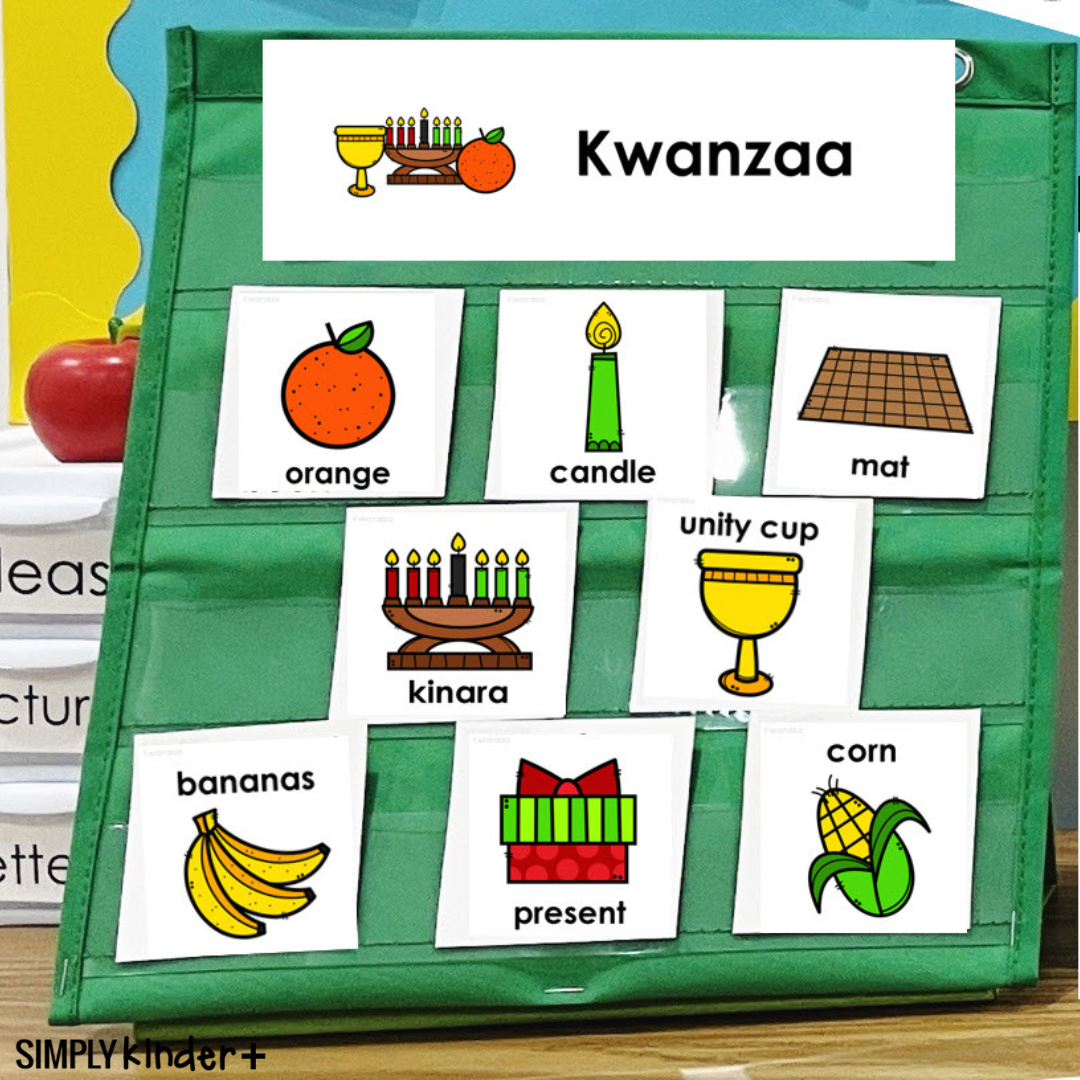 Kwanzaa Pocket Charts – Word Bank Writing Center - Simply Kinder Plus