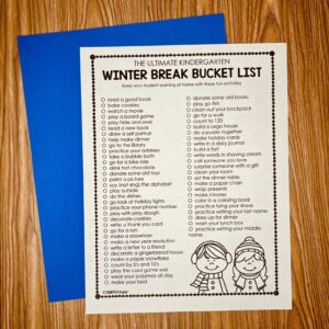 Free Winter Break Editable Bucket List Activities