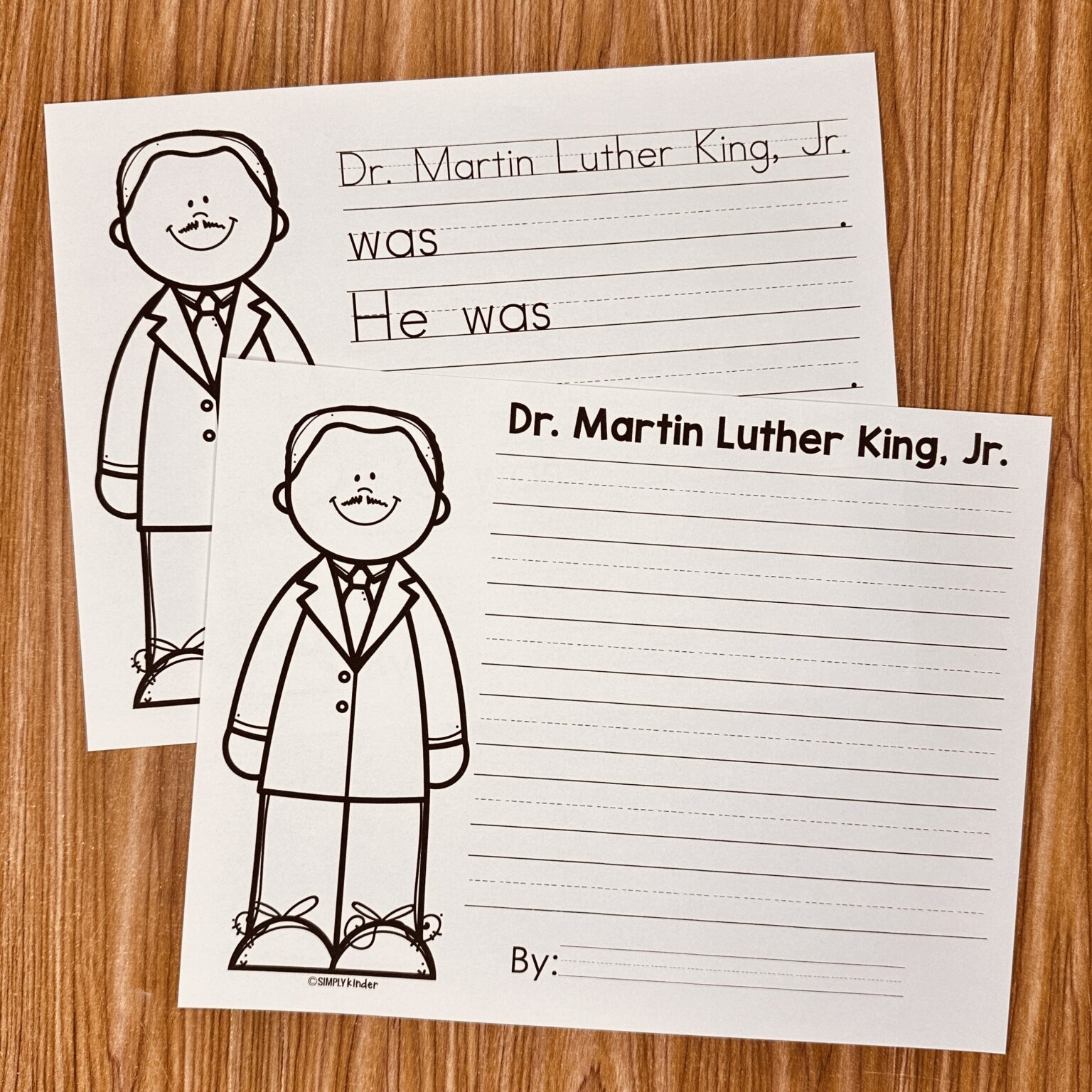 Martin Luther King Report Printables - Simply Kinder Plus