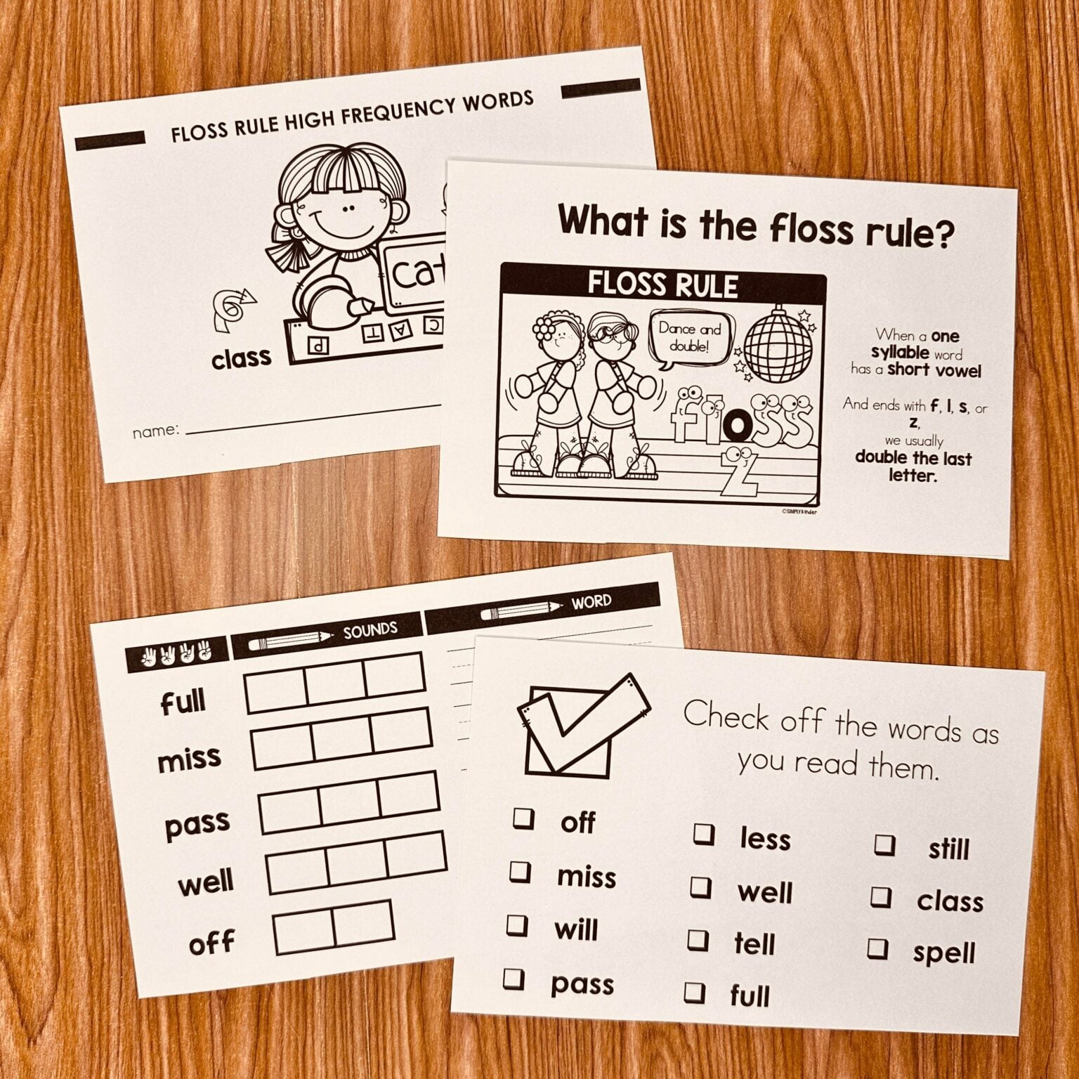 Floss Rule Book - Sight Words by Phonics Skills - Simply Kinder ...