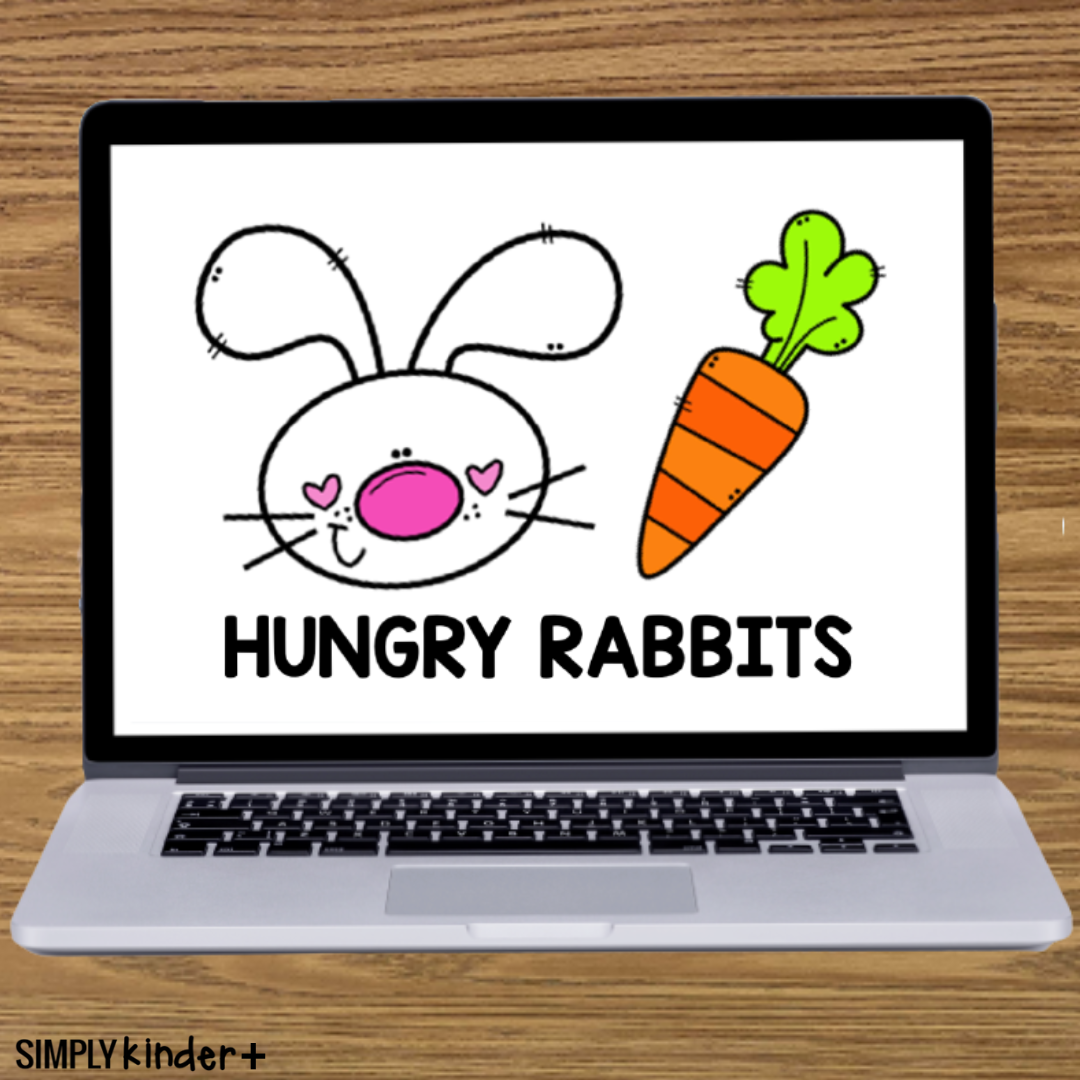 Hungry Rabbits - Spring Digital Addition to 10 - Simply Kinder Plus