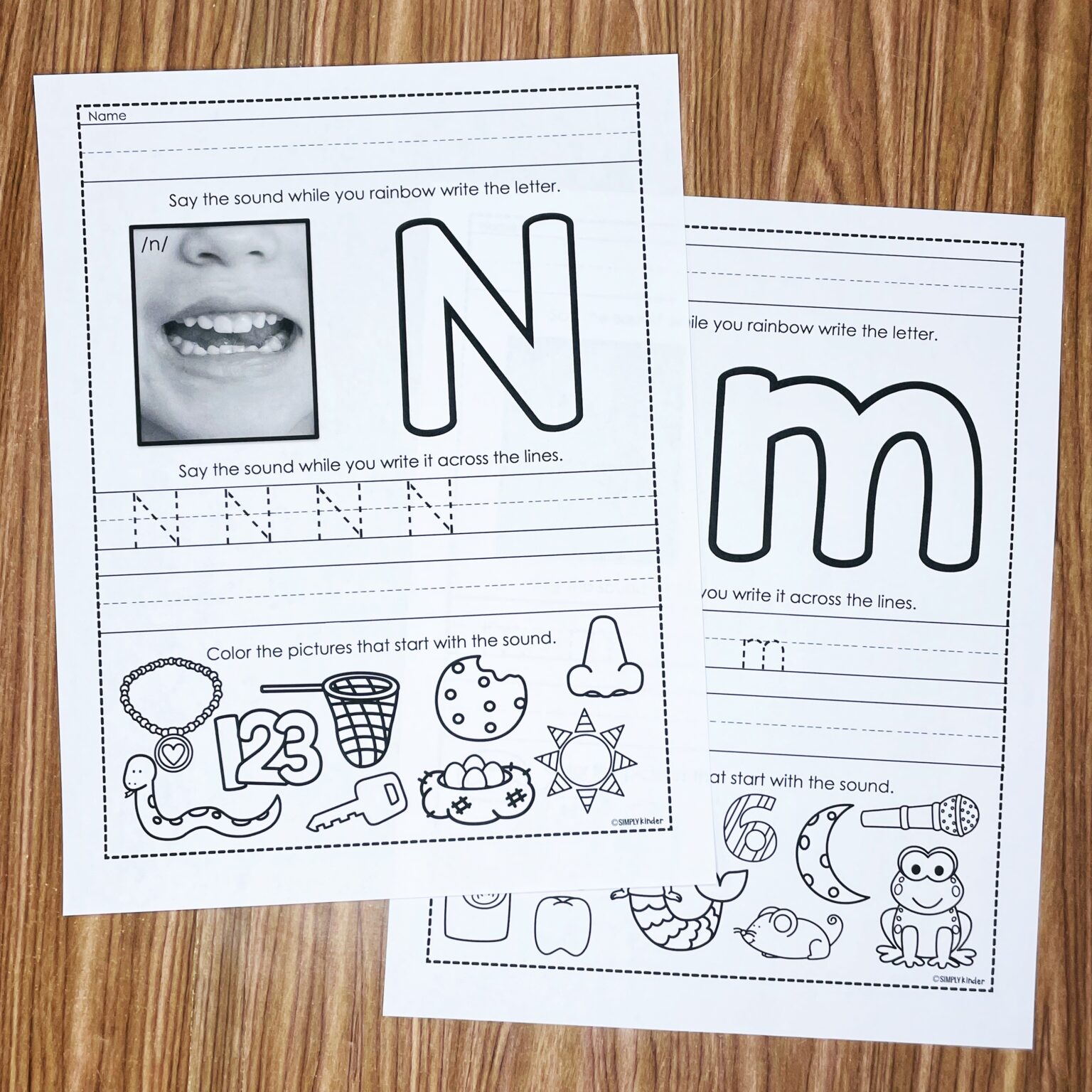 Alphabet Printables with Mouth Photos - Simply Kinder + Printable ...