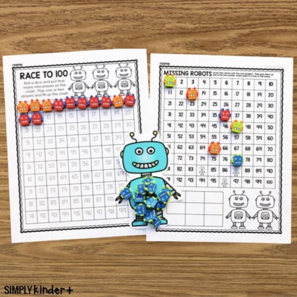 Robot Mini Eraser Activity Set Simply Kinder Plus