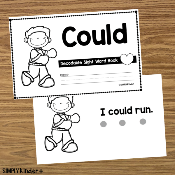 Could - Sight Word Book Activities - Simply Kinder + Printable Membership