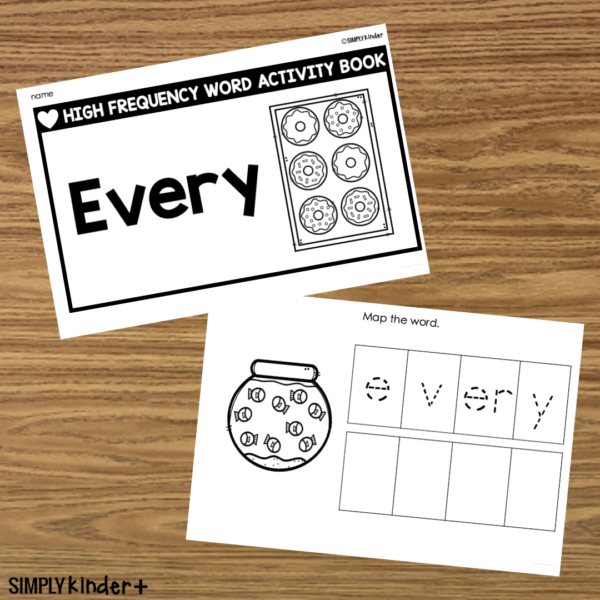 Every- Sight Word Book Activity Book - Simply Kinder + Printable Membership