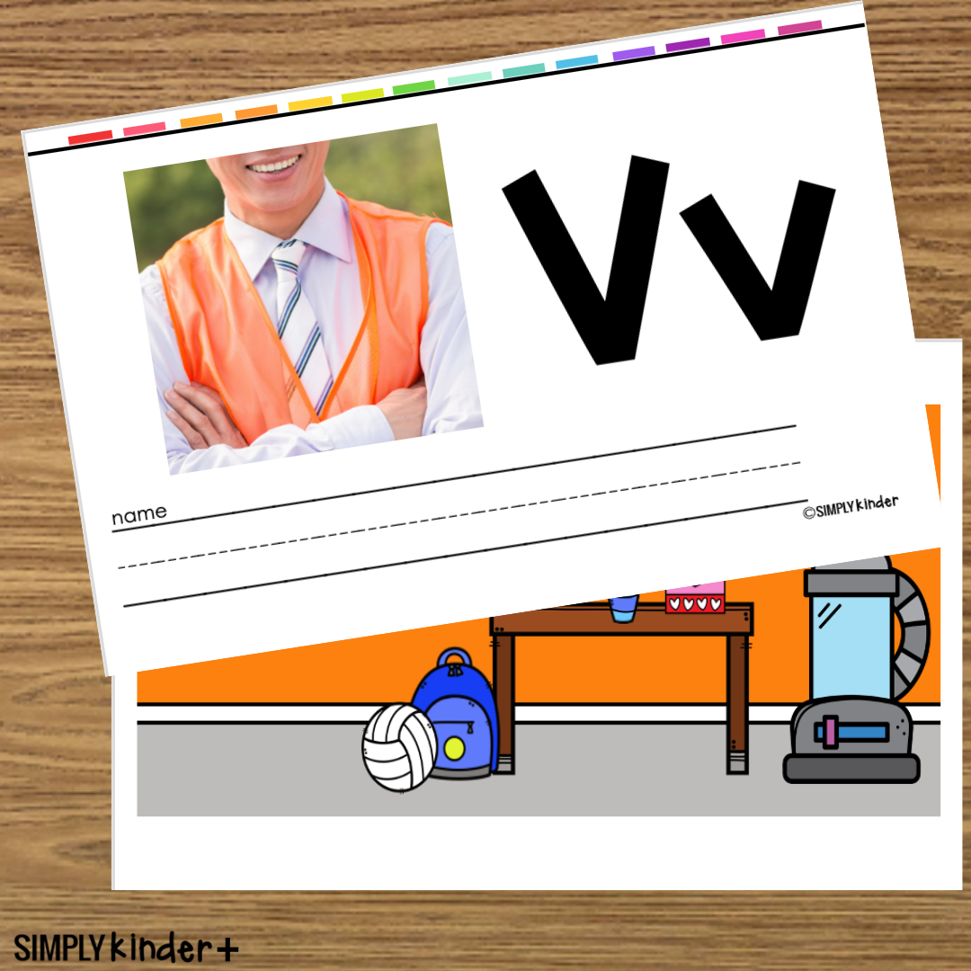 Letter V Alphabet And Sound Mini-Book - Simply Kinder Plus