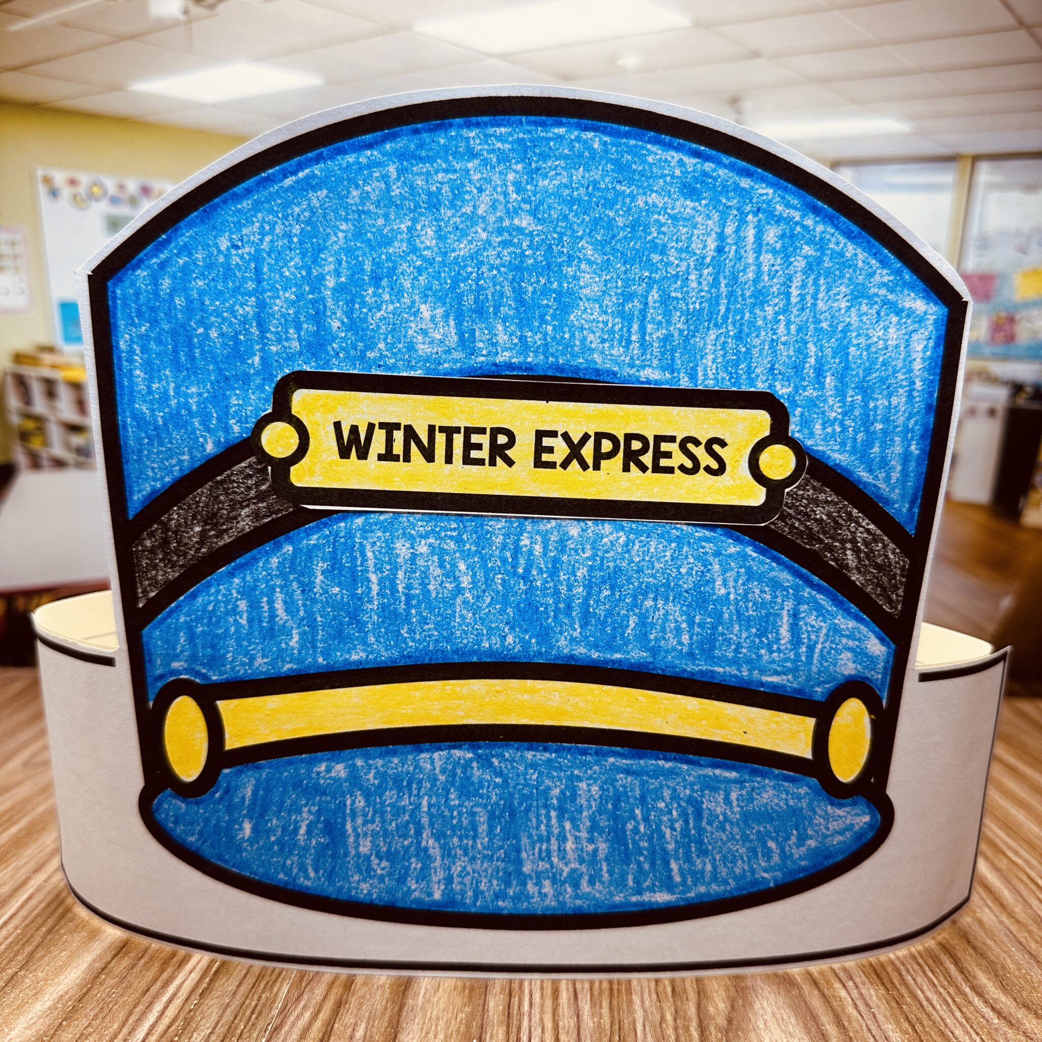 Winter Express Train Day Hat Craft - Simply Kinder + Printable Membership