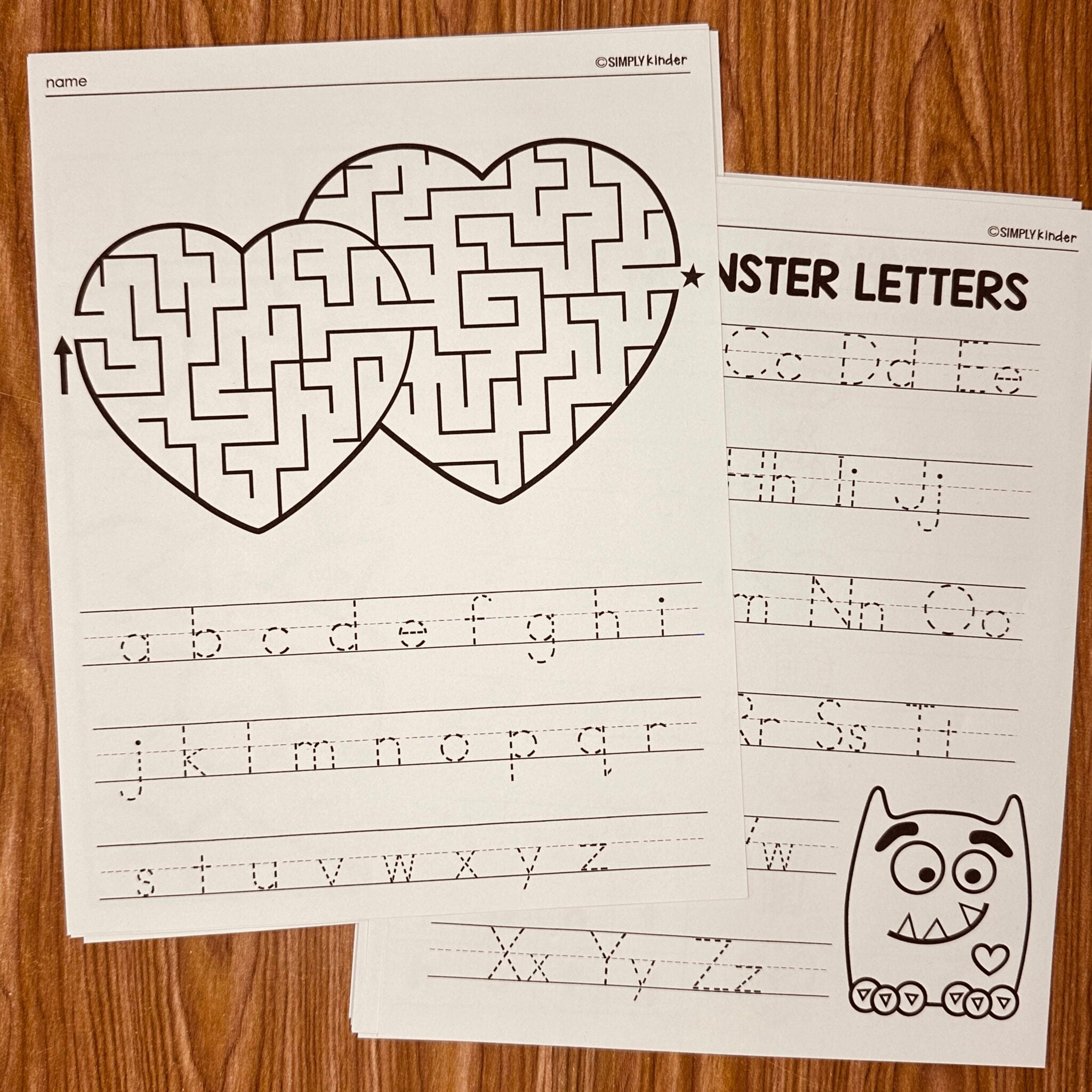 Love Monster Alphabet Printables - Simply Kinder + Printable Membership