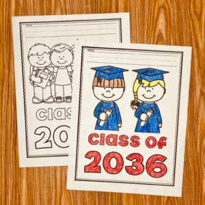 Editable Class of 20XX Printable - Coloring sheet for back to school or end of year