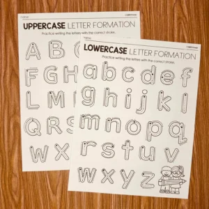 Letter formation printable - handwriting instruction - writing centers