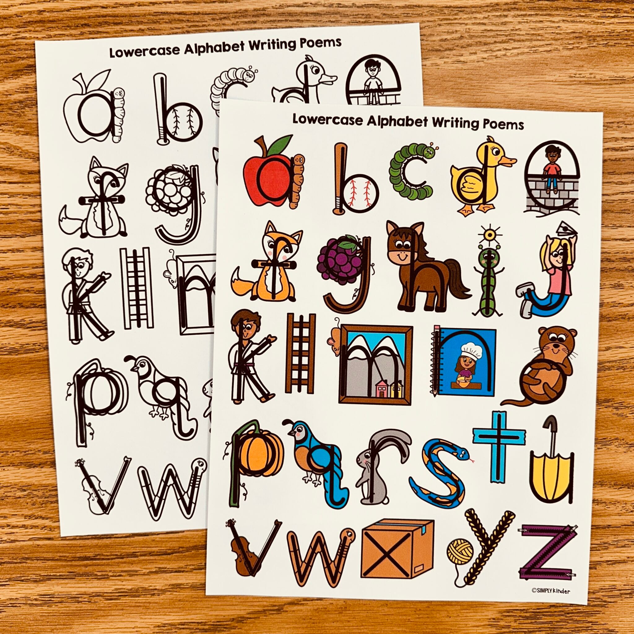 Lowercase Alphabet Formation Poems Reference Printables Simply Kinder Lowercase alphabet formation poems reference printables simply kinder