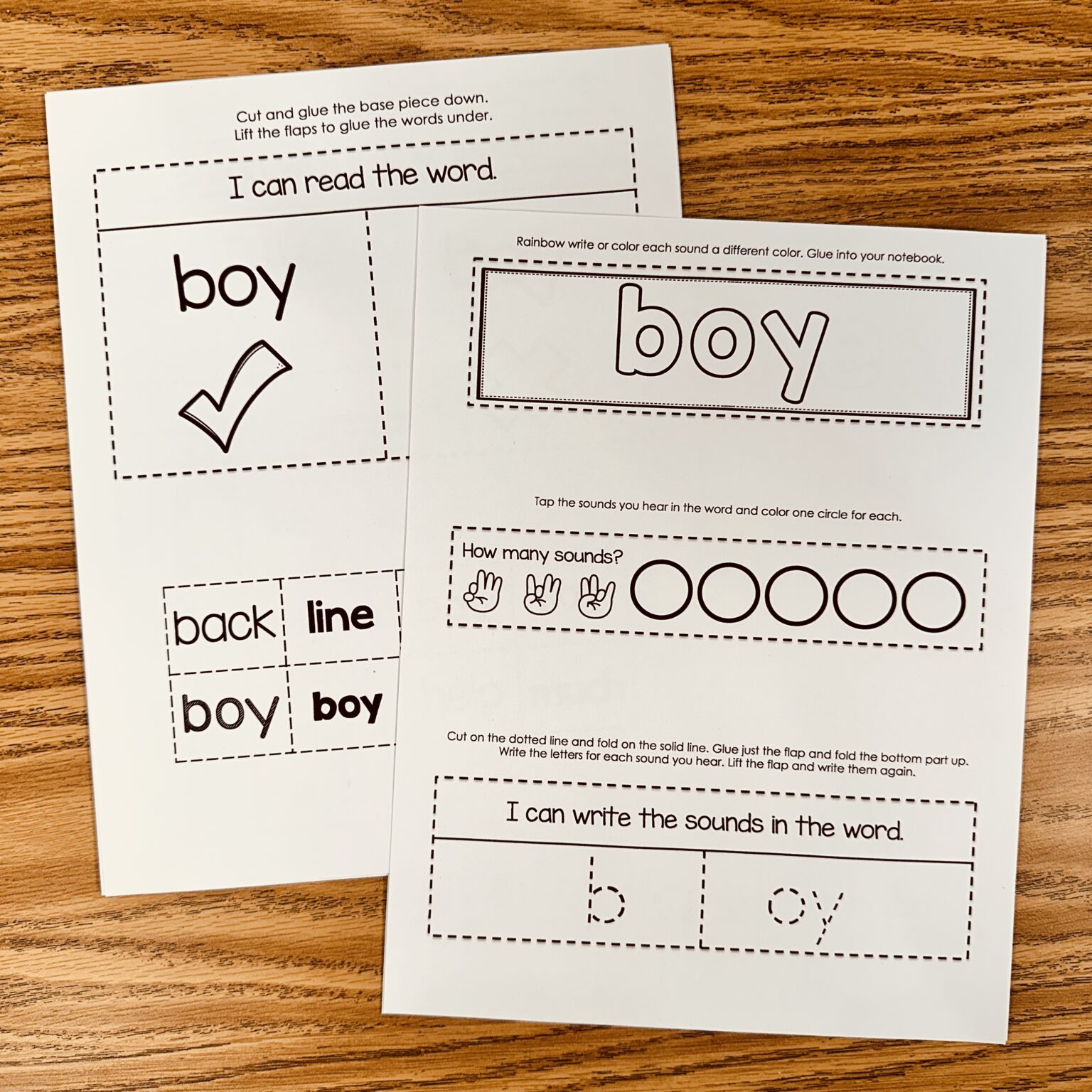 Boy Sight Word Interactive Notebook - Fry - Simply Kinder + Printable ...