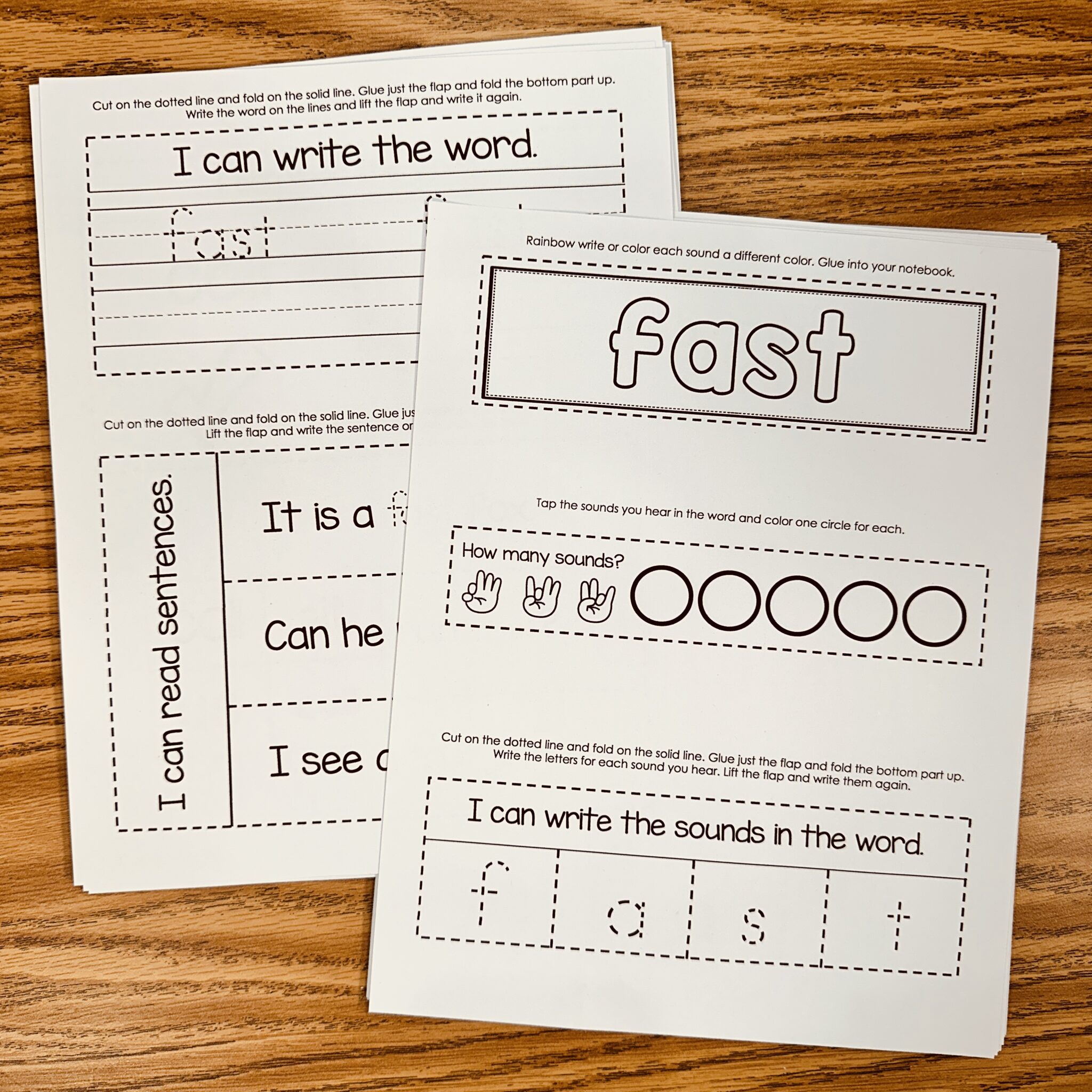 Fast Sight Word Interactive Notebook - Extra Words - Simply Kinder ...