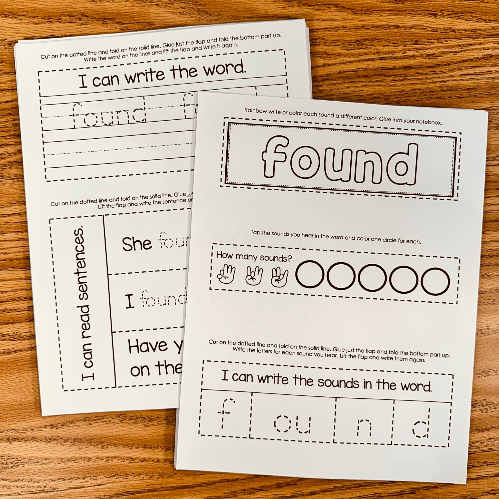 Found Sight Word Interactive Notebook - Fry - Simply Kinder + Printable ...