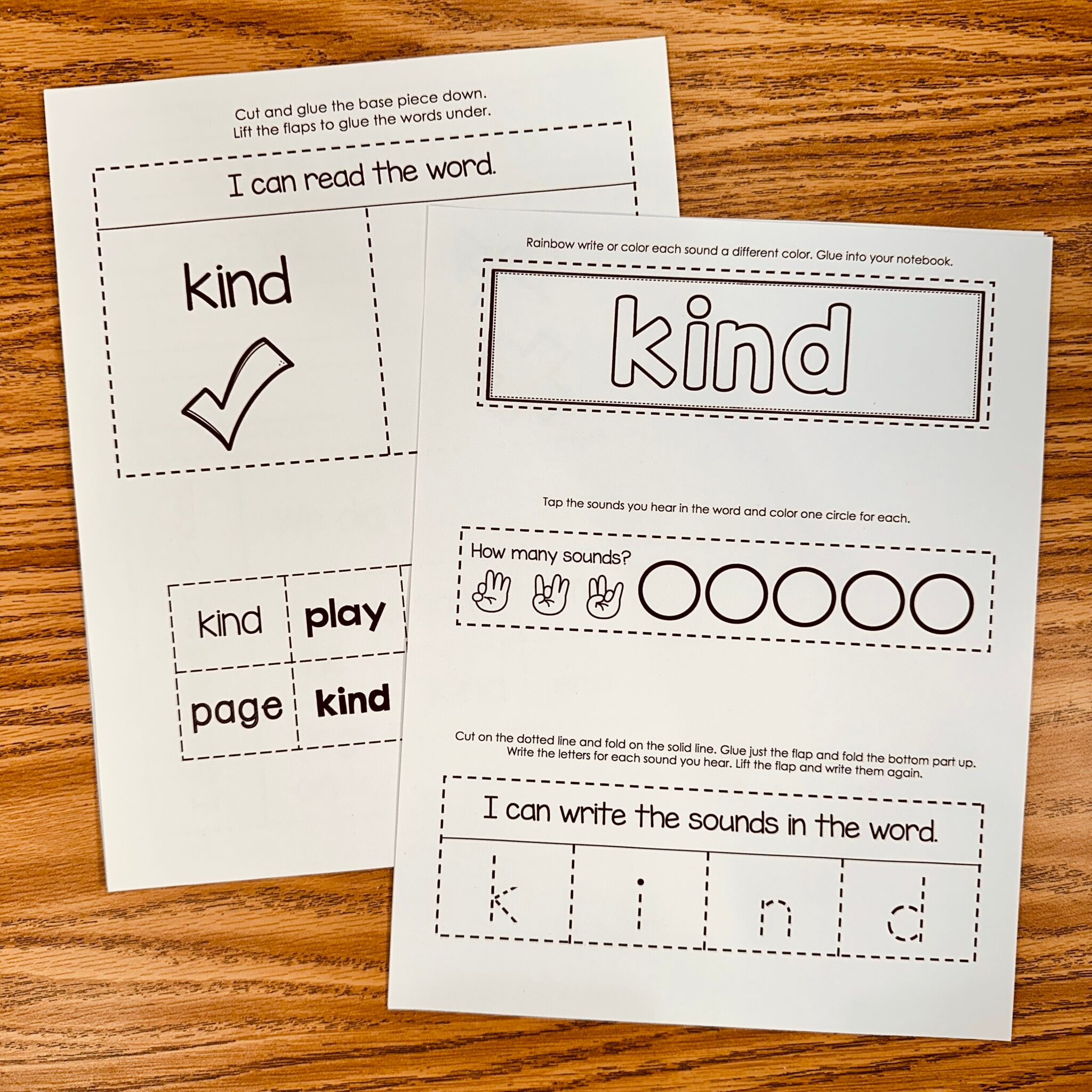 Kind Sight Word Interactive Notebook - Fry - Simply Kinder + Printable ...
