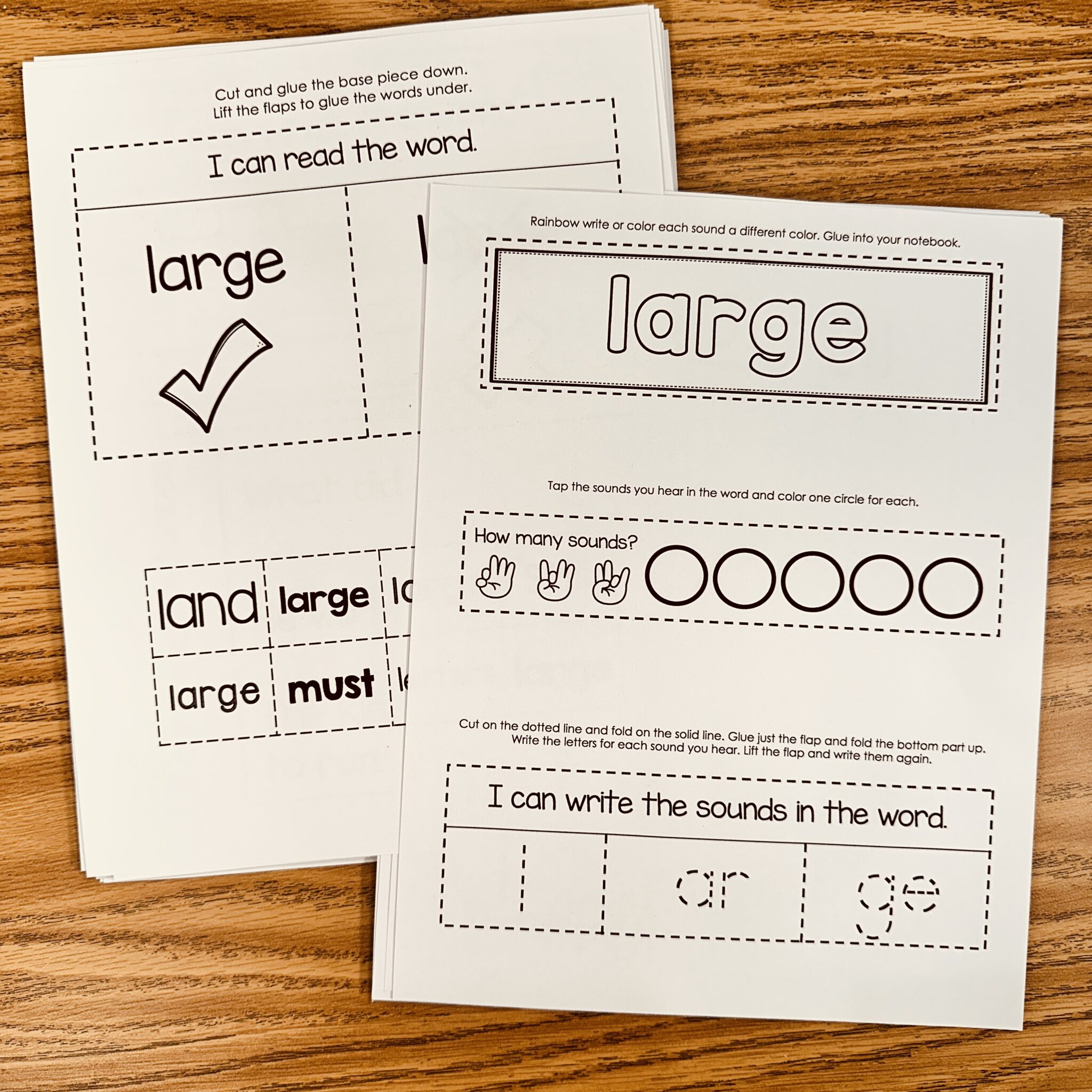 Large Sight Word Interactive Notebook - Fry - Simply Kinder + Printable ...