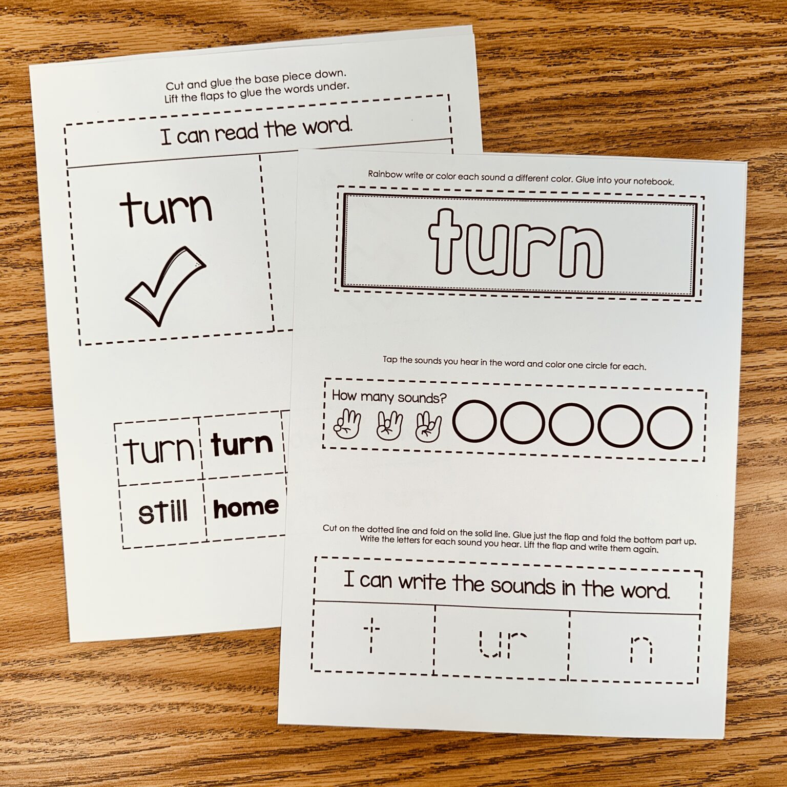 Turn Sight Word Interactive Notebook - Fry - Simply Kinder + Printable ...