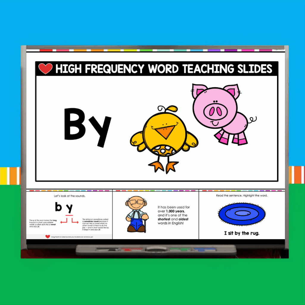 By Sight Word Teaching Slides - Simply Kinder + Printable Membership