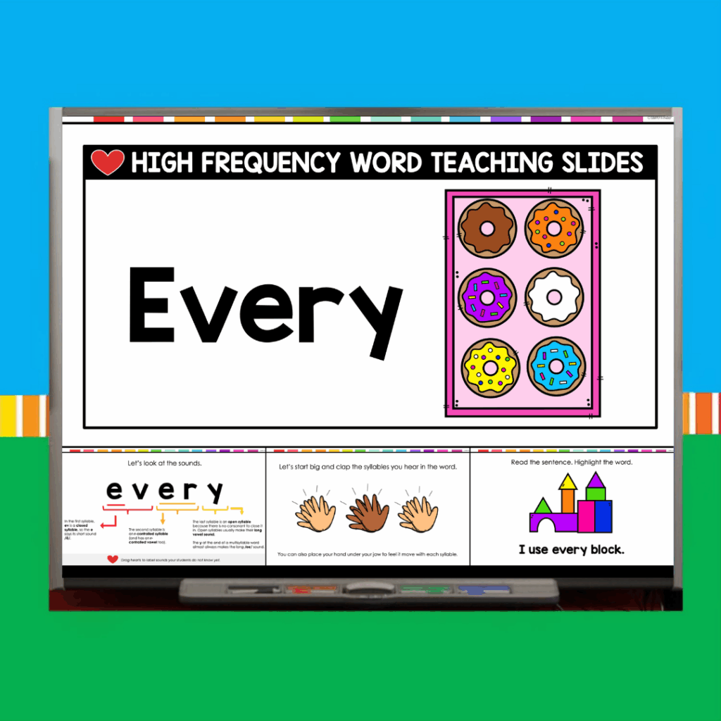 Every Sight Word Teaching Slides - Simply Kinder + Printable Membership