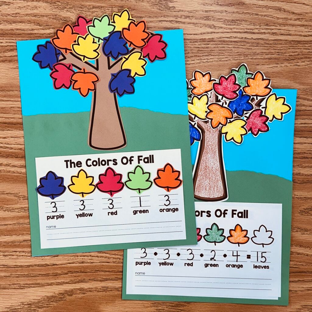 Fall Craft Counting Leaves Math Craft