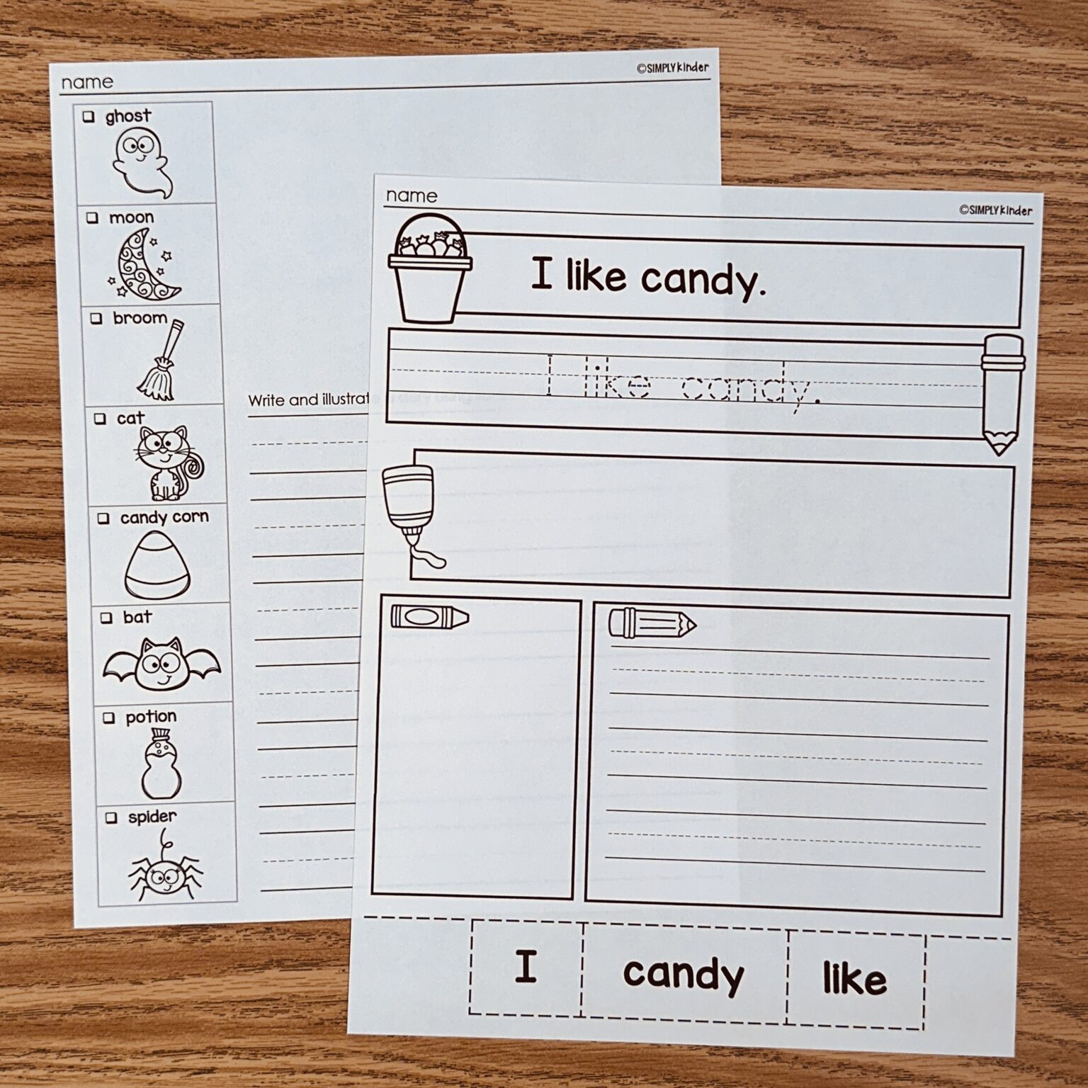 October Writing Printables - Simply Kinder + Printable Membership