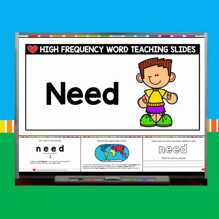 Need Sight Word Teaching Slides - Simply Kinder + Printable Membership