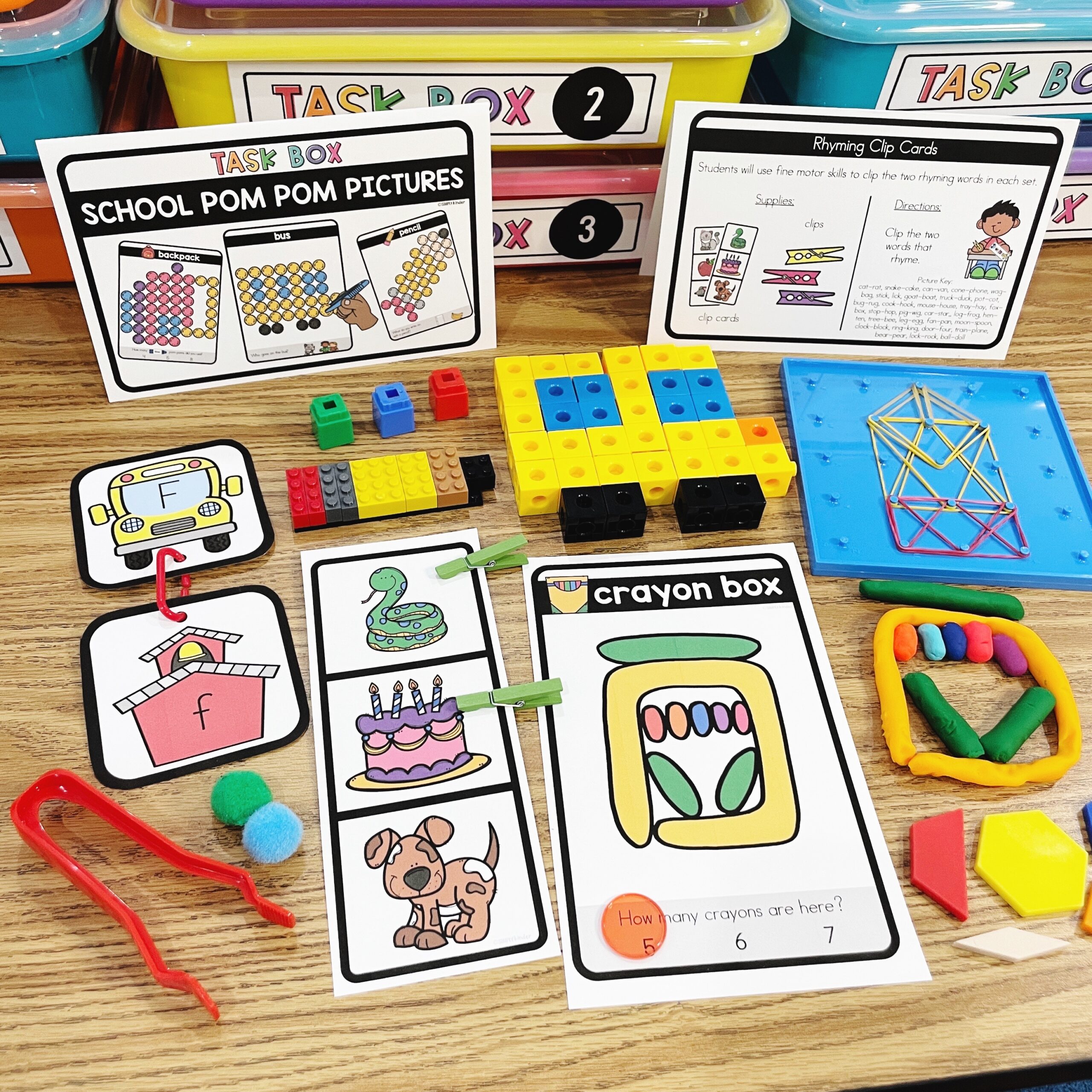 Morning Bins resources from Simply Kinder+