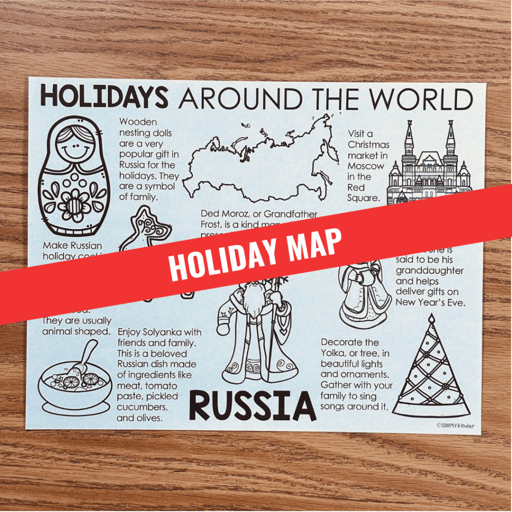 Russia Travel Map for the Holidays - Simply Kinder + Printable Membership