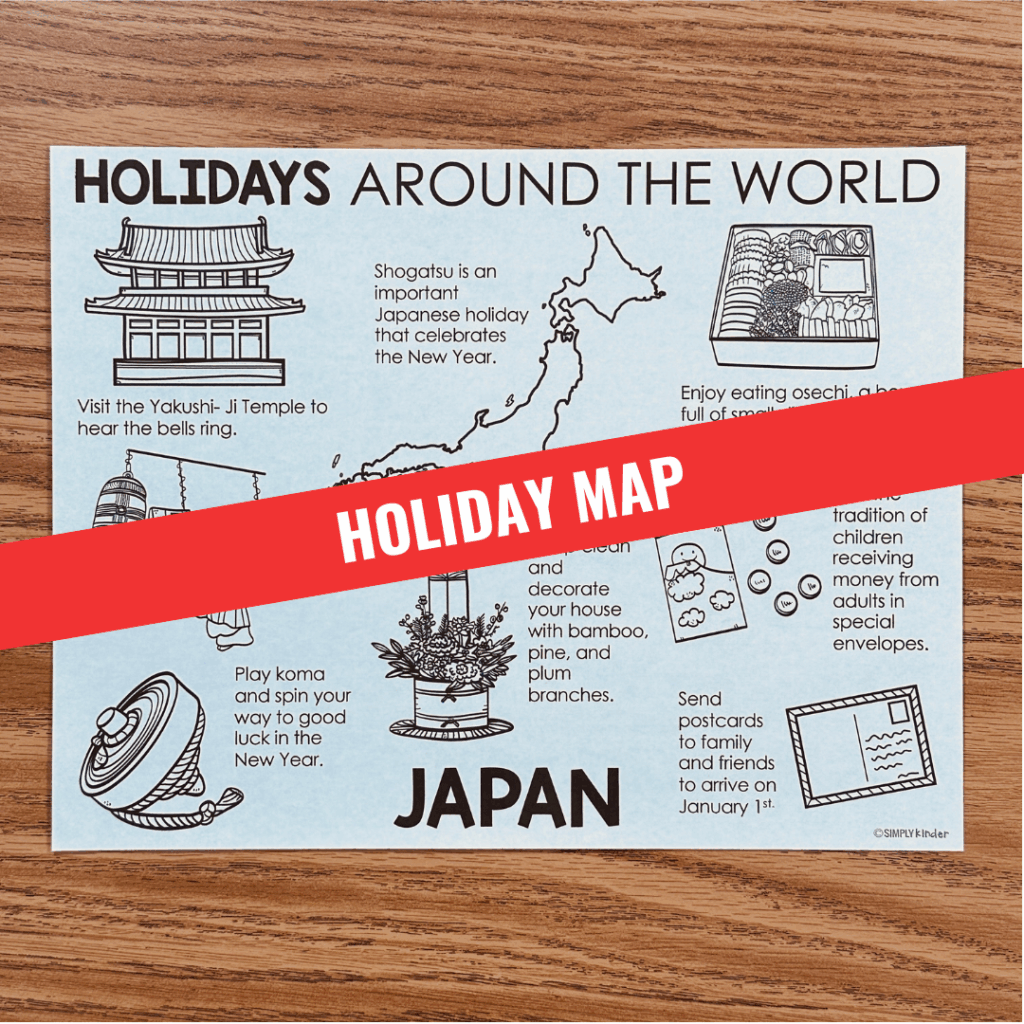 Japan Travel Map for the Holidays - Simply Kinder + Printable Membership