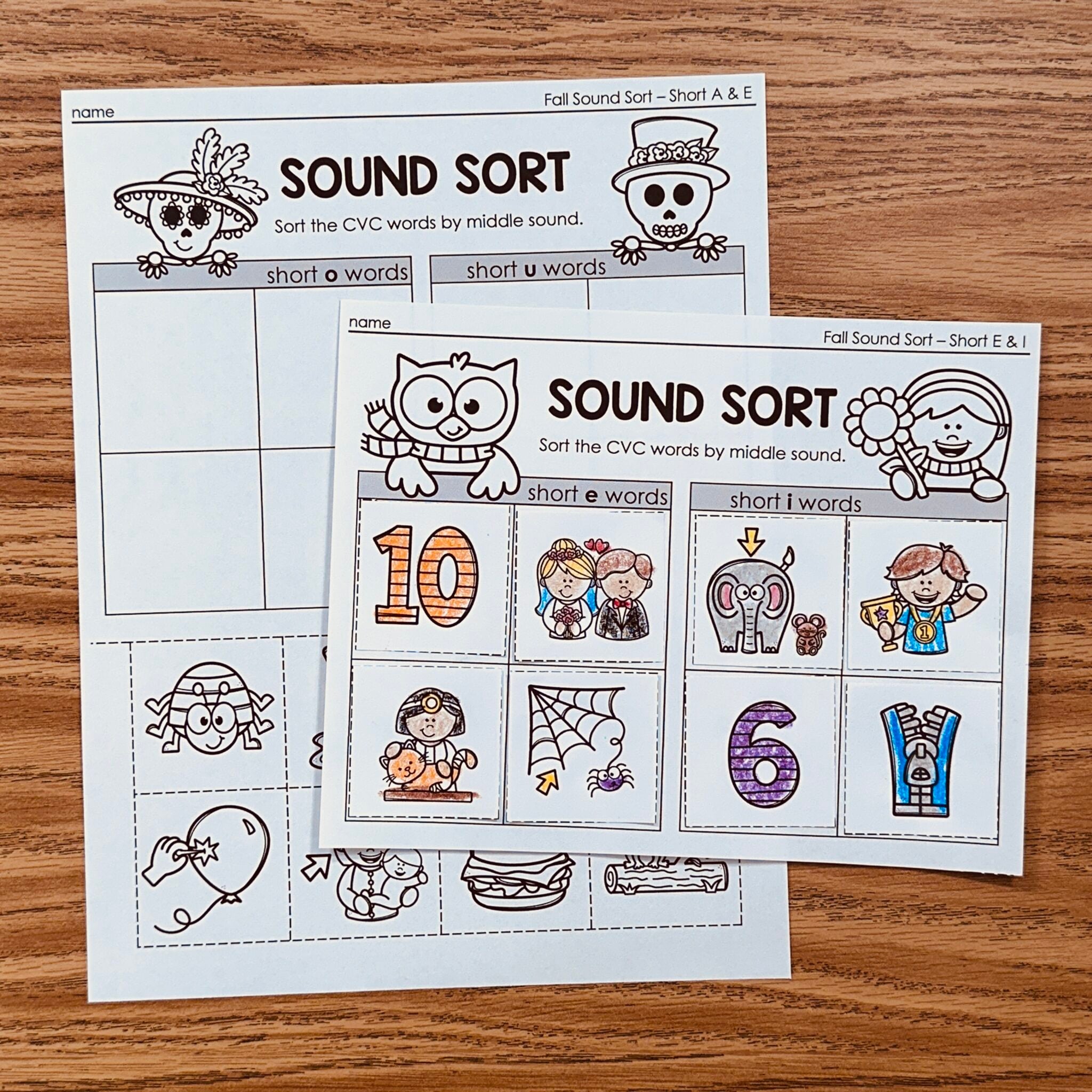 Halloween CVC Sound Sort Printables - Simply Kinder + Printable Membership