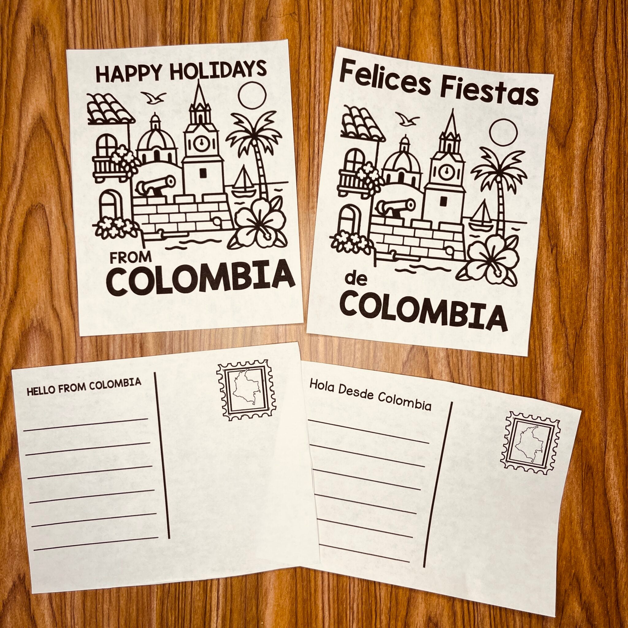 Colombia Postcard for the Holidays - Simply Kinder + Printable Membership