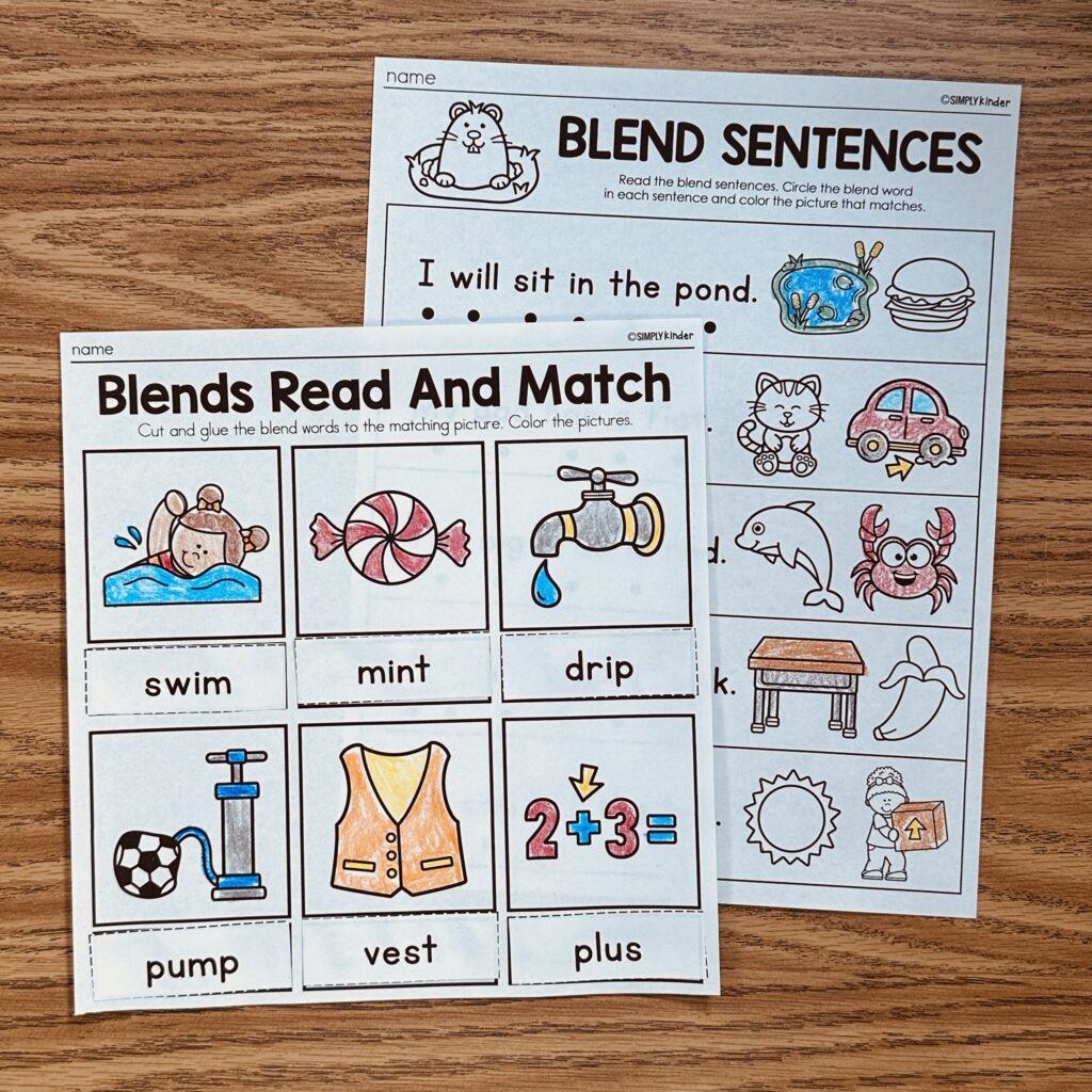 February Blends Printables - Simply Kinder + Printable Membership