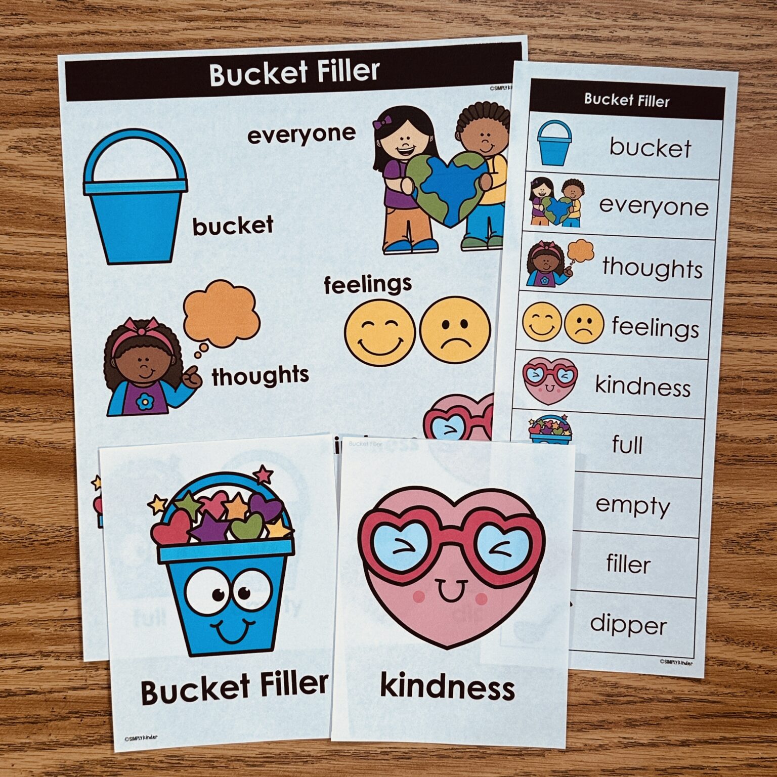 Visual Resource Bucket Bucket Filler Vocabulary Activities - Simply Kinder + Printable Membership