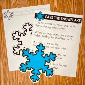 Pass the Snowflake Winter Group Activity