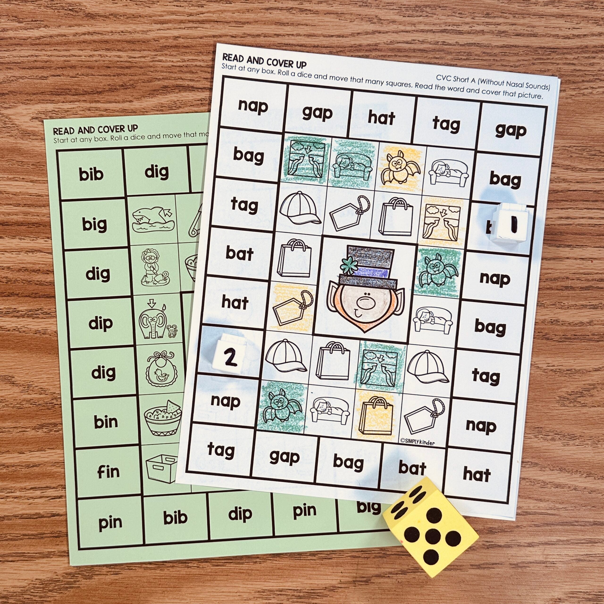 St. Patrick’s Day CVC No Prep Games - Read And Cover Up - Simply Kinder ...