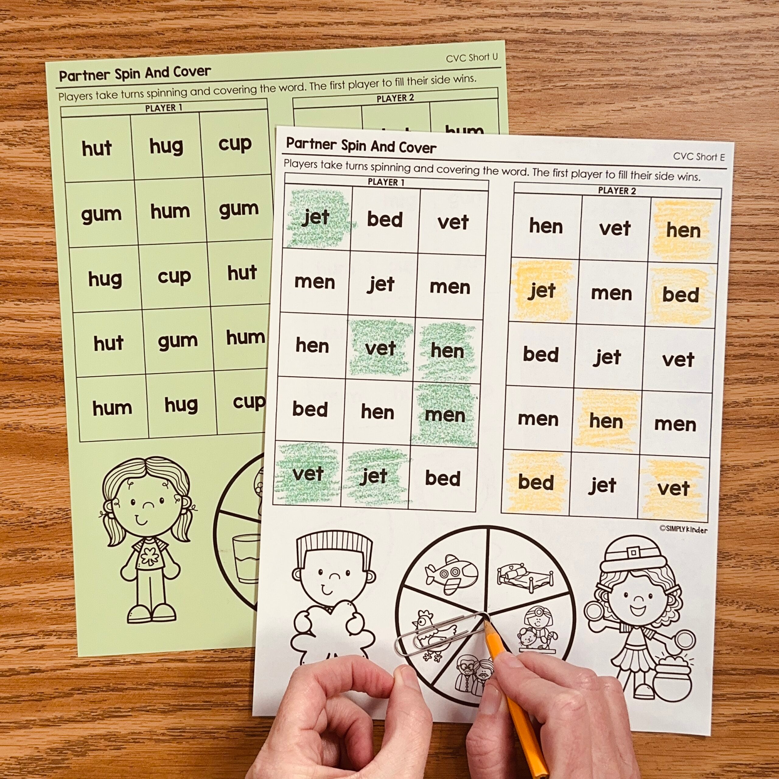 St. Patrick’s Day CVC No Prep Games - Partner Spin And Cover - Simply ...