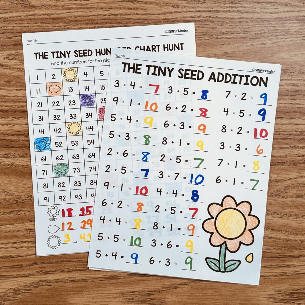 Tiny 2 Math The Tiny Seed Math Printables - Simply Kinder + Printable Membership