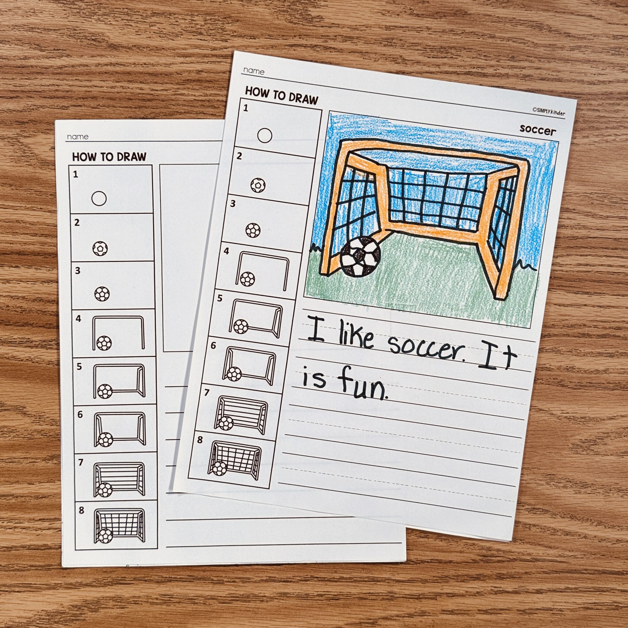 Soccer Directed Drawing Printable - Simply Kinder + Printable Membership