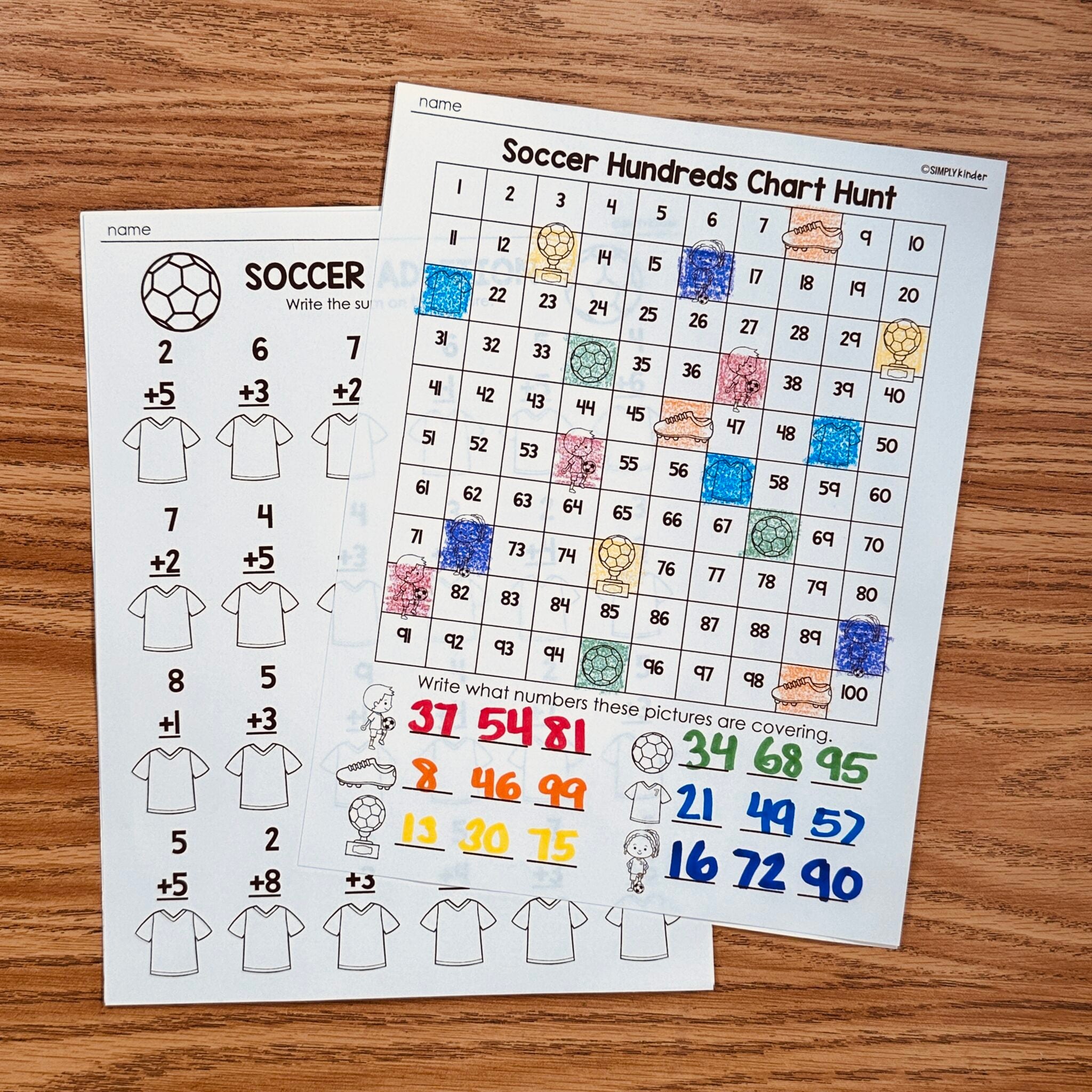 Soccer Math Printables - Simply Kinder + Printable Membership
