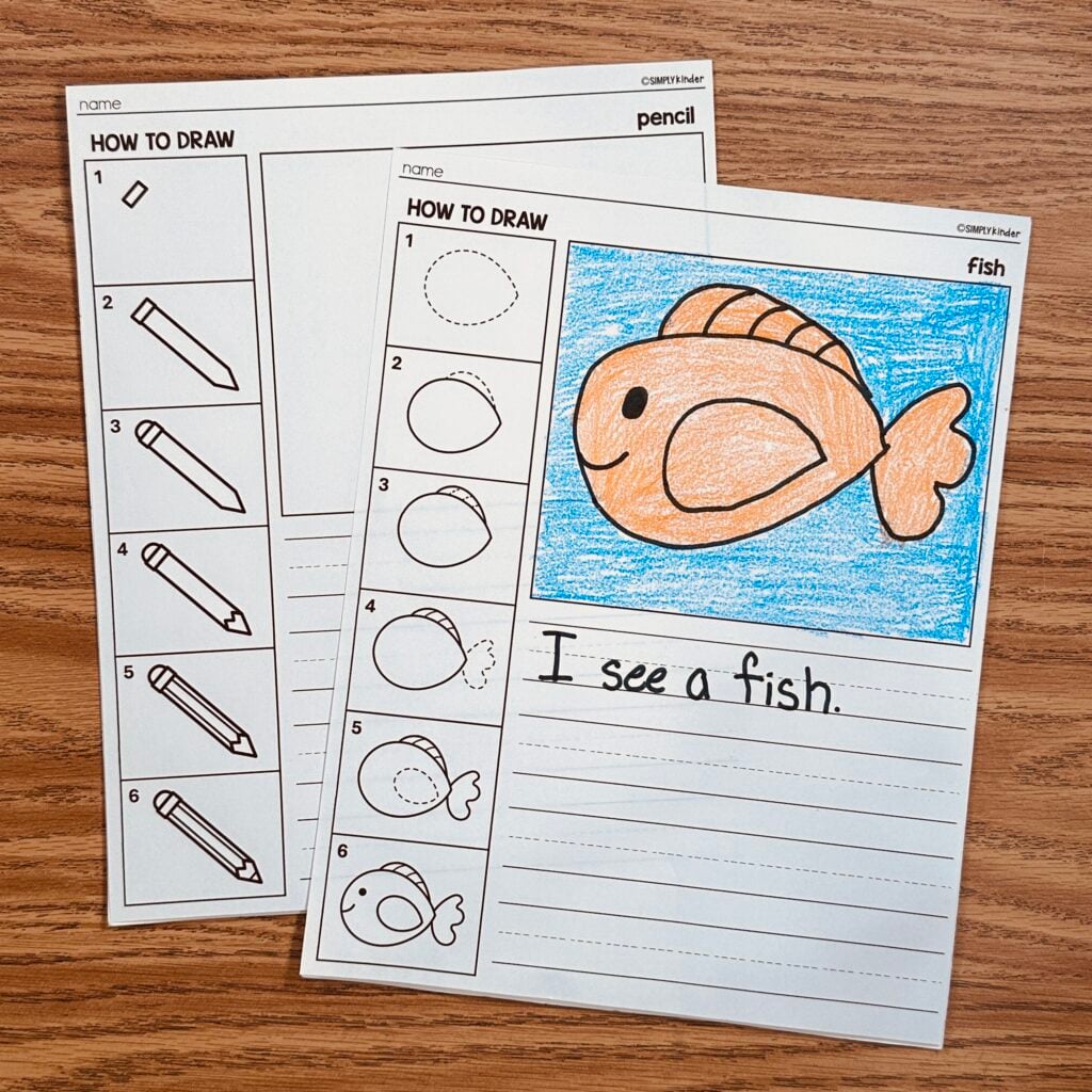 July No Prep Directed Drawing Printables - Simply Kinder + Printable ...